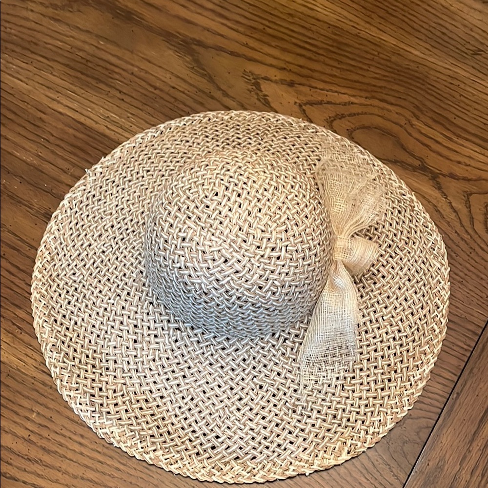 Cream‎ Wide-Brimmed Woven Hat - Picture 3 of 13